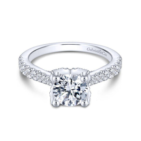 Gabriel Contemporary Collection White Gold Straight Engagement Ring (0.46 CTW)