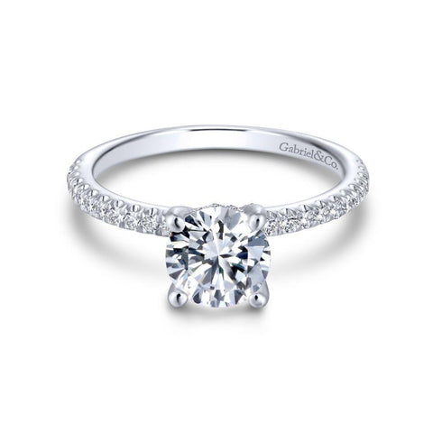 Gabriel Contemporary Collection White Gold Straight Engagement Ring (0.26 CTW)