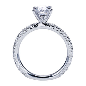 Gabriel Bridal Collection White Gold Straight Engagement Ring (0.42 ctw)