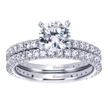 Load image into Gallery viewer, Gabriel Bridal Collection White Gold Straight Engagement Ring (0.42 ctw)