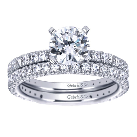 Gabriel Bridal Collection White Gold Straight Engagement Ring (0.42 ctw)