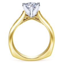 Load image into Gallery viewer, Gabriel Bridal Collection Yellow Gold Straight Engagement Ring (0.54 ctw)