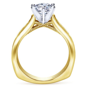 Gabriel Bridal Collection Yellow Gold Straight Engagement Ring (0.54 ctw)
