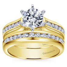 Load image into Gallery viewer, Gabriel Bridal Collection Yellow Gold Straight Engagement Ring (0.54 ctw)