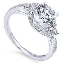 Load image into Gallery viewer, Gabriel Bridal Collection White Gold Bypass Engagement Ring (0.34 ctw)