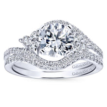 Load image into Gallery viewer, Gabriel Bridal Collection White Gold Bypass Engagement Ring (0.34 ctw)