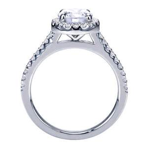 Gabriel Bridal Collection White Gold Halo Engagement Ring (0.29 ctw)