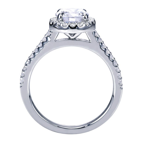 Gabriel Bridal Collection White Gold Halo Engagement Ring (0.29 ctw)