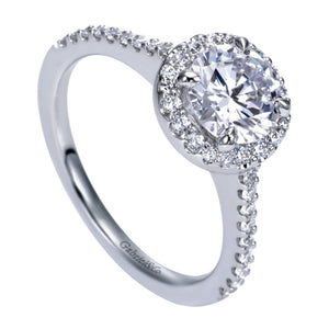 Gabriel Bridal Collection White Gold Halo Engagement Ring (0.29 ctw)