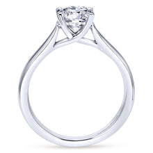Load image into Gallery viewer, Gabriel Bridal Collection White Gold Round Solitaire Engagement Ring with Trellis Setting