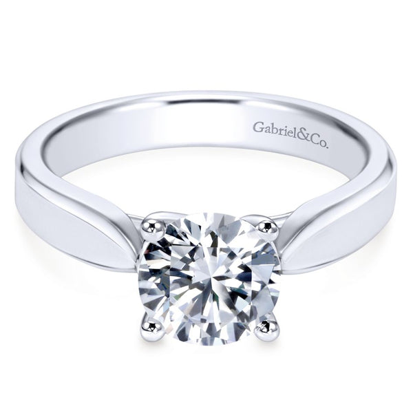 Gabriel Bridal Collection White Gold Round Solitaire Engagement Ring