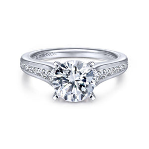 Gabriel Contemporary Collection White Gold Straight Engagement Ring (0.49 CTW)