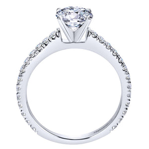 Gabriel Bridal Collection White Gold Straight Engagement Ring (0.47 ctw)
