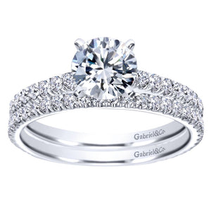 Gabriel Bridal Collection White Gold Straight Engagement Ring (0.47 ctw)