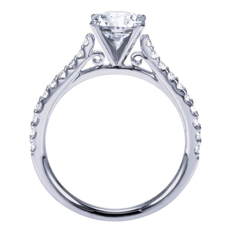 Gabriel Bridal Collection White Gold Straight Engagement Ring (0.3 ctw)
