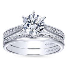 Load image into Gallery viewer, Gabriel Bridal Collection White Gold Diamond Straight Engagement Ring with Channel Setting (0.33 ctw)