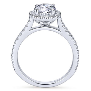 Gabriel Bridal Collection White Gold Halo Engagement Ring (0.65 ctw)