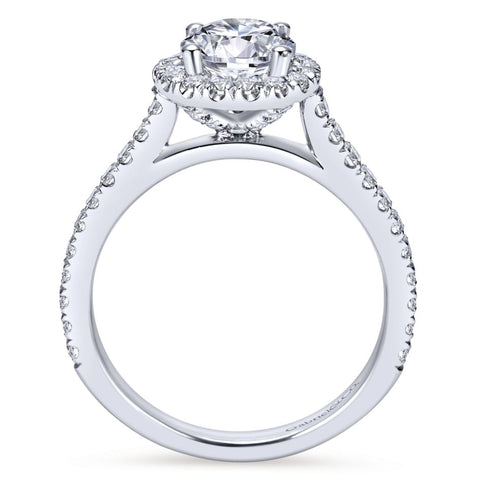 Gabriel Bridal Collection White Gold Halo Engagement Ring (0.65 ctw)