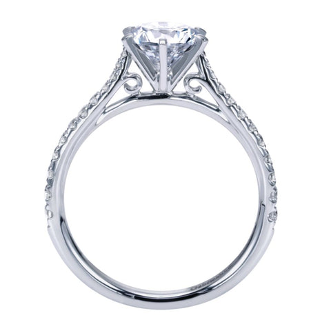 Gabriel Bridal Collection White Gold Straight Engagement Ring (0.27 ctw)