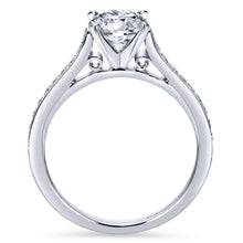 Load image into Gallery viewer, Gabriel Bridal Collection White Gold Diamond Straight Channel Engagement Ring (0.28 ctw)