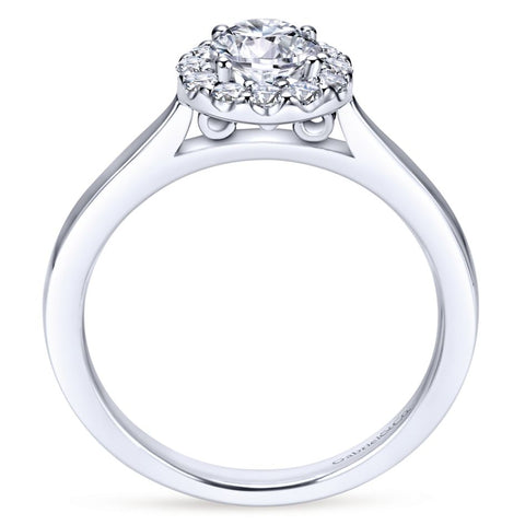 Gabriel Bridal Collection White Gold Halo Engagement Ring (0.22 ctw)