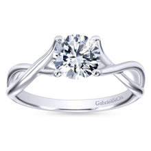 Load image into Gallery viewer, Gabriel Bridal Collection White Gold Polished Criss Cross Engagement Ring