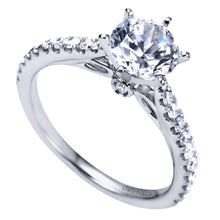 Load image into Gallery viewer, Gabriel Bridal Collection White Gold Straight Engagement Ring (0.36 ctw)