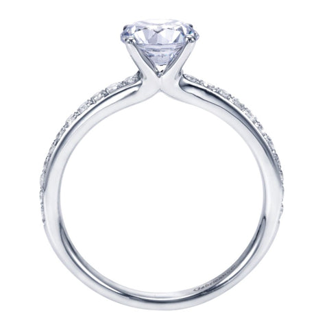 Gabriel Bridal Collection White Gold Straight Engagement Ring (0.25 ctw)