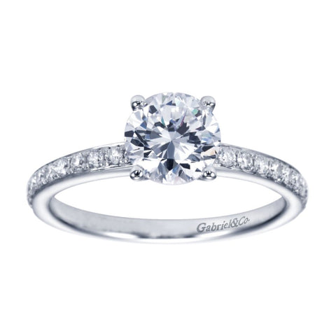 Gabriel Bridal Collection White Gold Straight Engagement Ring (0.25 ctw)