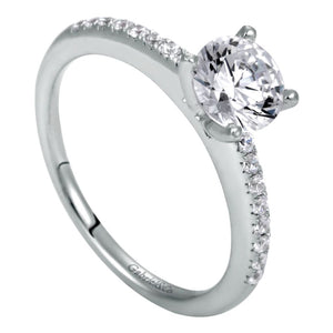 Gabriel Bridal Collection White Gold Straight Engagement Ring (0.16 ctw)