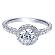 Load image into Gallery viewer, Gabriel Bridal Collection White Gold Halo Engagement Ring (0.41 ctw)