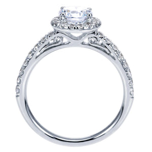 Gabriel Bridal Collection White Gold Halo Engagement Ring (0.41 ctw)