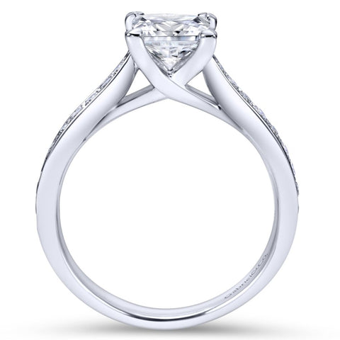 Gabriel Bridal Collection White Gold Straight Engagement Ring (0.32 ctw)