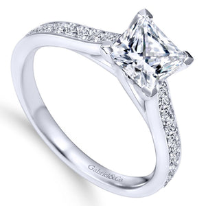 Gabriel Bridal Collection White Gold Straight Engagement Ring (0.32 ctw)
