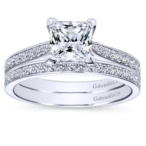 Gabriel Bridal Collection White Gold Straight Engagement Ring (0.32 ctw)
