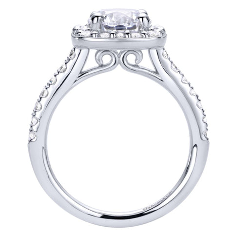 Gabriel Bridal Collection White Gold Halo Engagement Ring (0.67 ctw)