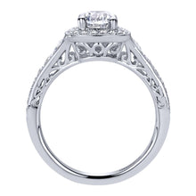 Load image into Gallery viewer, Gabriel Bridal Collection White Gold Halo Engagement Ring (0.47 ctw)