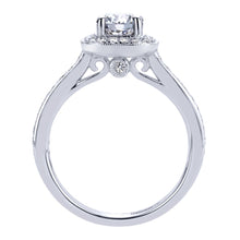 Load image into Gallery viewer, Gabriel Bridal Collection White Gold Halo Engagement Ring (0.36ctw)