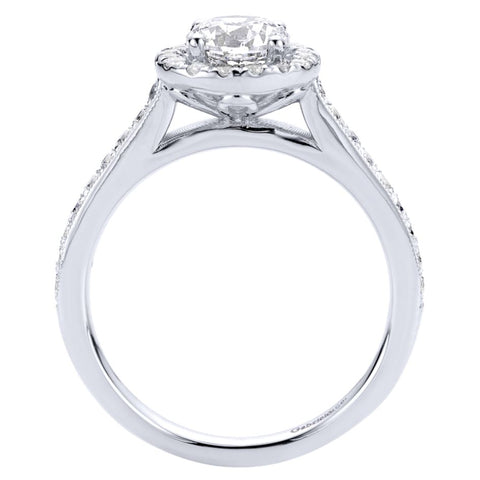 Gabriel Bridal Collection White Gold Halo Engagement Ring (0.39 ctw)