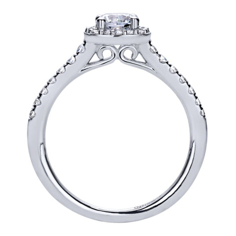 Gabriel Bridal Collection White Gold Halo Engagement Ring (0.27 ctw)