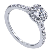 Load image into Gallery viewer, Gabriel Bridal Collection White Gold Halo Engagement Ring (0.27 ctw)