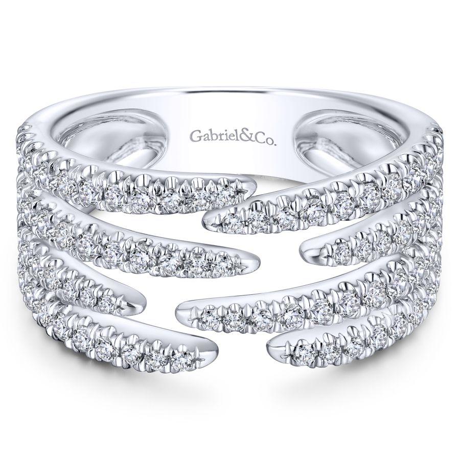 Gabriel & Co. Kaslique White Gold Jewelry Ring (0.85 CTW)