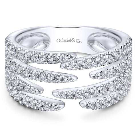 Gabriel & Co. Kaslique White Gold Jewelry Ring (0.85 CTW)