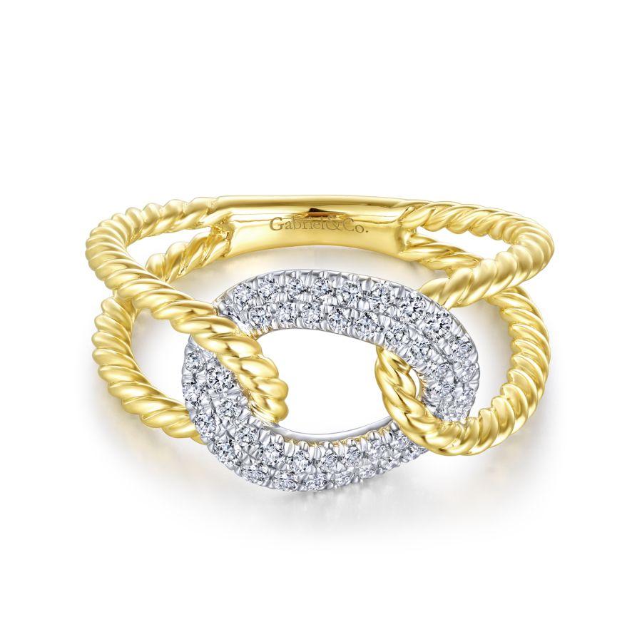 Gabriel Hampton Yellow Gold|White Gold Jewelry Ring CTW)