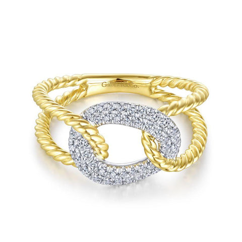 Gabriel & Co. Hampton Yellow Gold|White Gold Jewelry Ring (0.25 CTW)