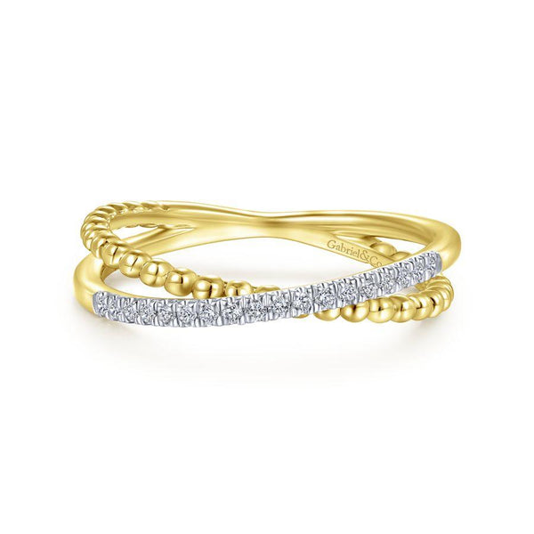 Gabriel & Co. Bujukan Yellow Gold Jewelry Ring (0.09 CTW)