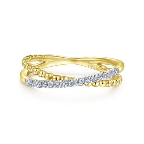 Gabriel & Co. Bujukan Yellow Gold Jewelry Ring (0.09 CTW)