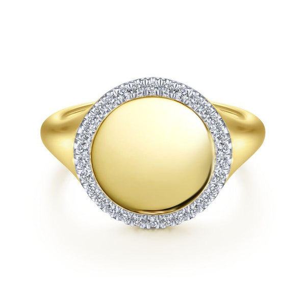 Gabriel & Co. Contemporary Yellow Gold Jewelry Ring (0.15 CTW)