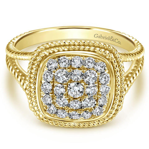 Gabriel & Co. Hampton Yellow Gold Jewelry Ring (0.5 CTW)