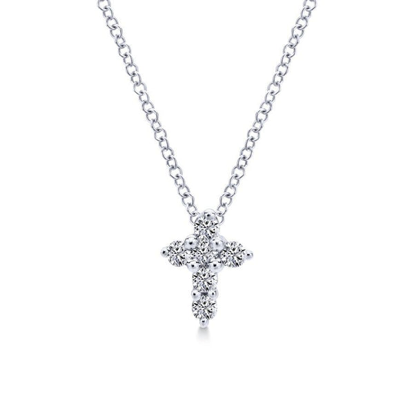 Gabriel & Co. Faith White Gold Necklace (0.11 CTW)